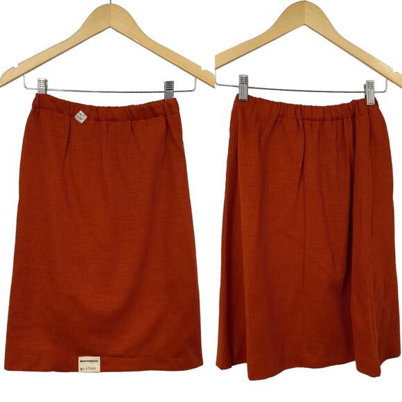 Vintage 60s 70s Korvettes Mini Skirt NWT Deadstock Ribbed Knit A Line Womens XS - Picture 1 of 7